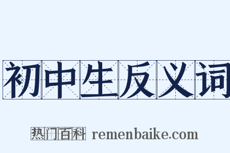 初中生反义词是什么意思的图片